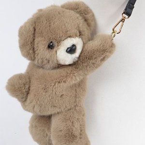 Teddy Bear Crossbody/Clutch w/Disposable Mask